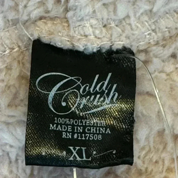 Cold Crush Blush Pink Hooded Sherpa Open Cardigan - Size M & XL - Picture 9 of 10